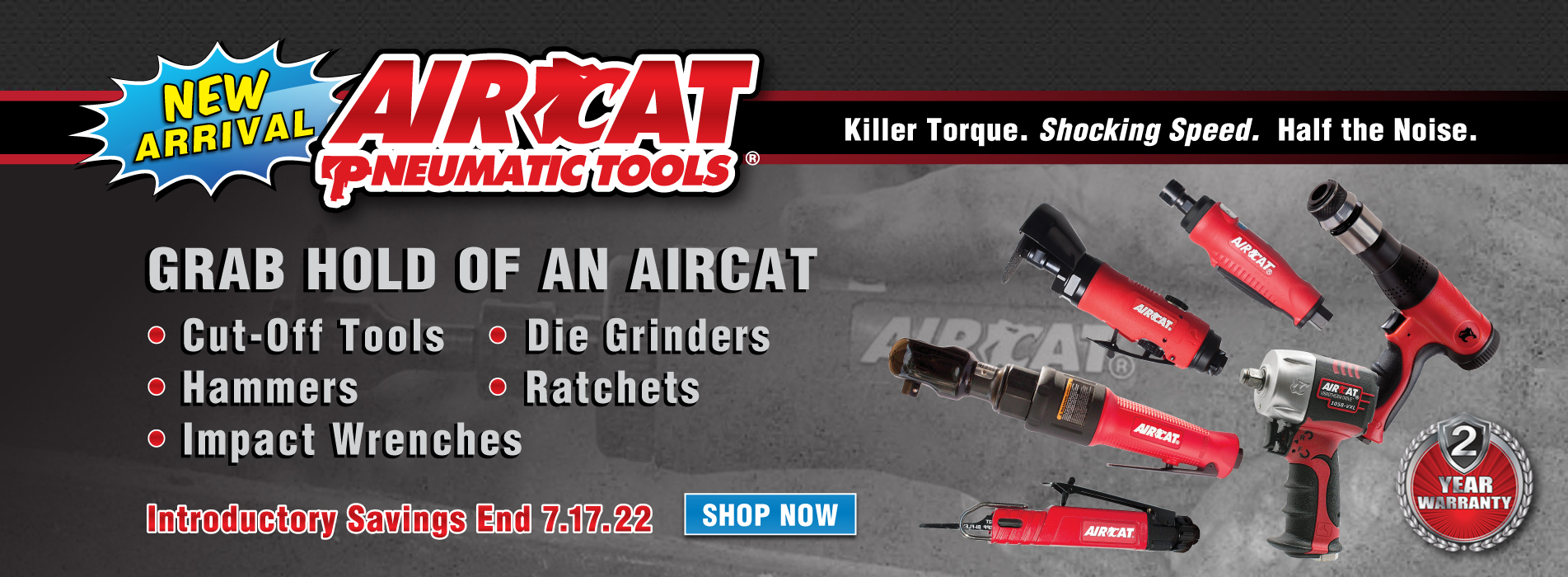 Aircat Pneumatic Tools! Introductory Savings!