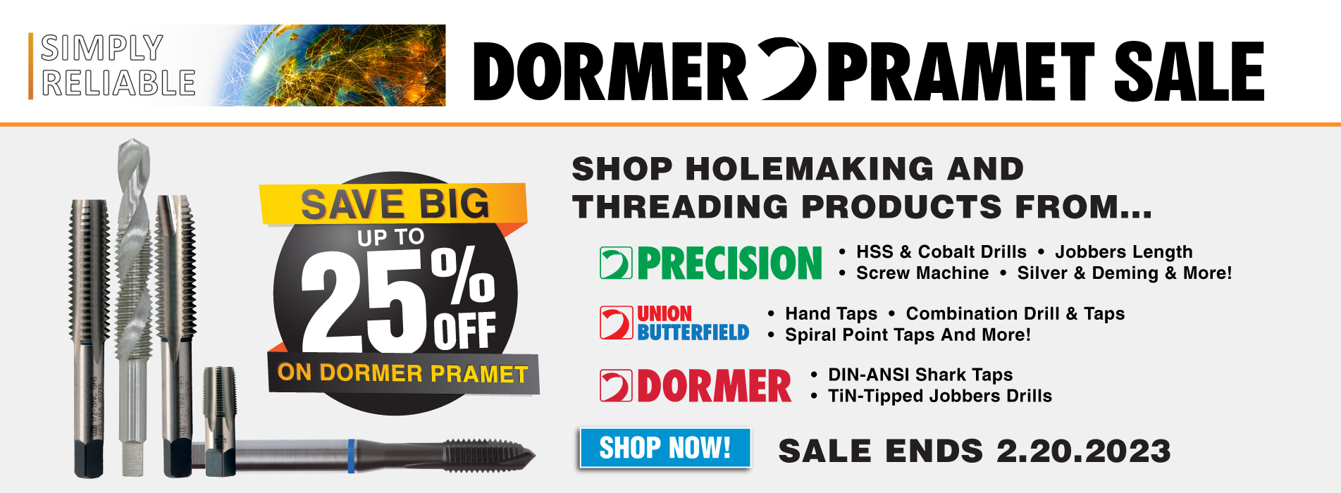 Save up to 25% off Dormer Pramet Tools!