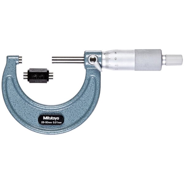 25-50 mm Outside External Metric Gauge Micrometer Machinist Measuring with Wrench and Calibrator 