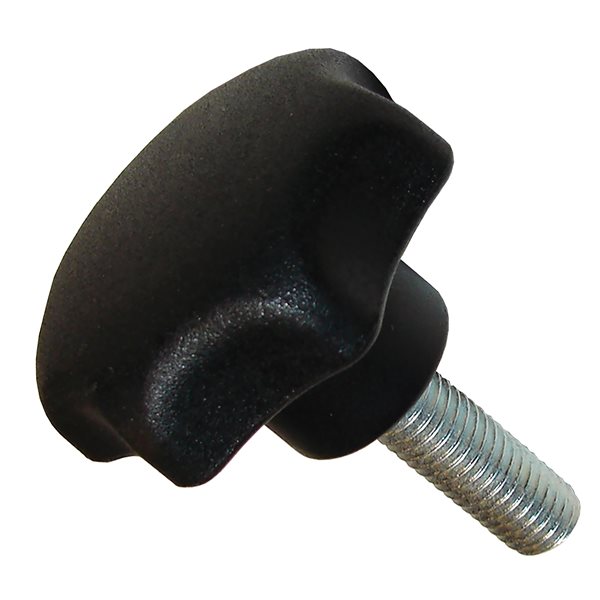 Inch Size 1/4-20 Thread Size Morton Plastic Standard Hand Knobs with Steel External Screw 0.88 Stud Length 