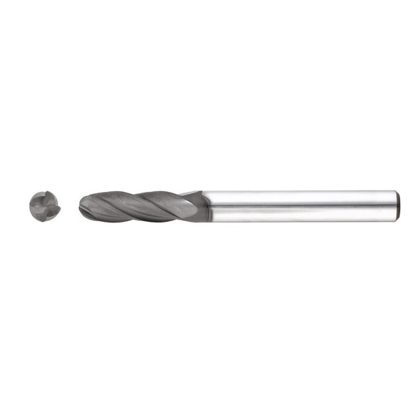 ALTin Coated 7/16 4F Ball End Carbide End Mill 