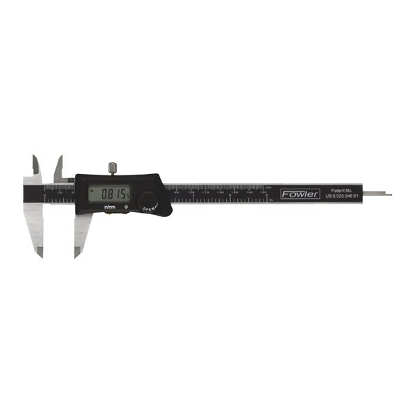 Stainless Steel Fowler Electronic Caliper 0 to 6" Range LCD IN & MM 