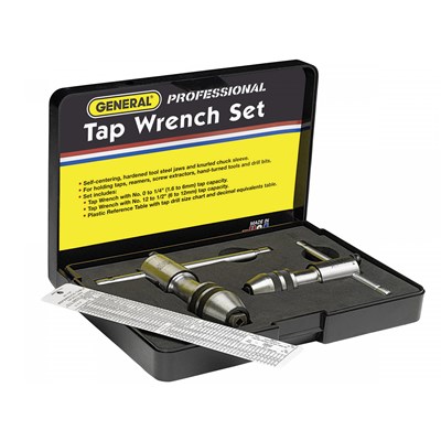 GENERAL 3PC RATCHET TAP WRENCH SET