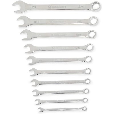 CRESCENT 10PC COMBO WRENCH SET SAE