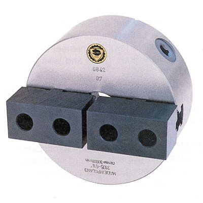 BISON 6IN. 2-JAW PLAIN BACK LATHE CHUCK