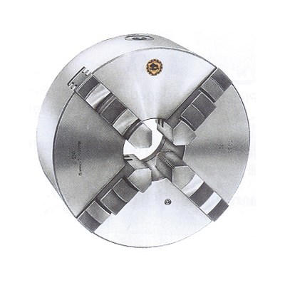 BISON 10IN 4-JAW PLAIN BACK LATHE CHUCK